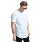 Mens Short sleeve T shirt curved hem